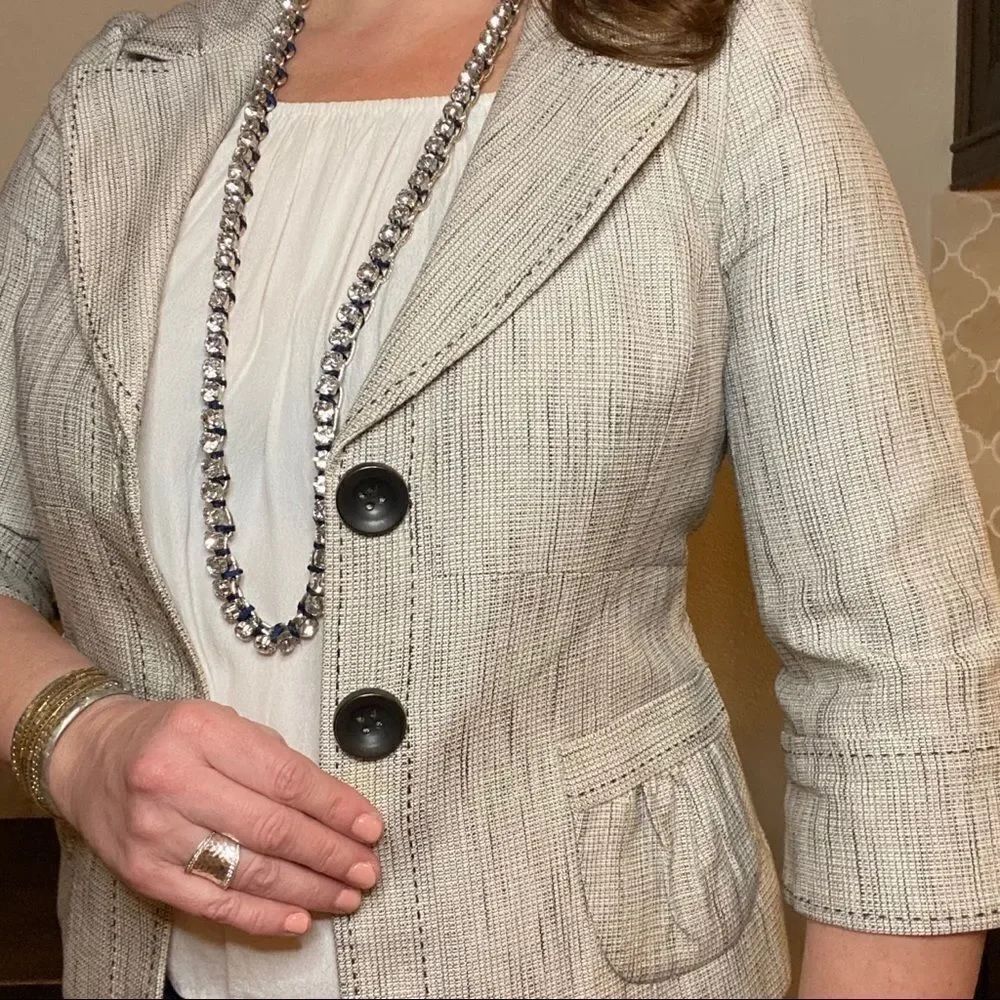 Classiques Entier Tailored Gray Blazer Sz S